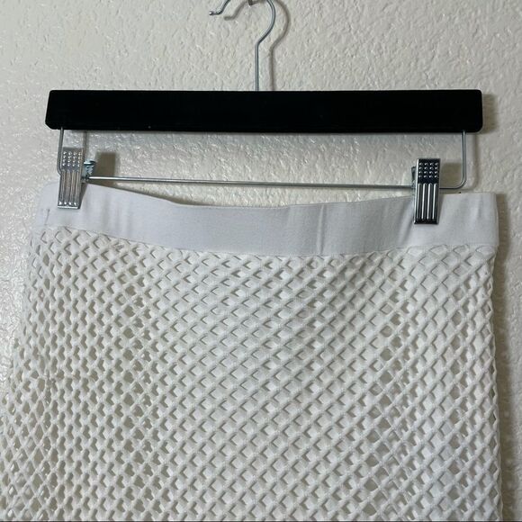 1.State White Fishnet Midi Pencil Skirt - Picture 3 of 10